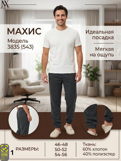 3835 Брюки муж.(п.543)