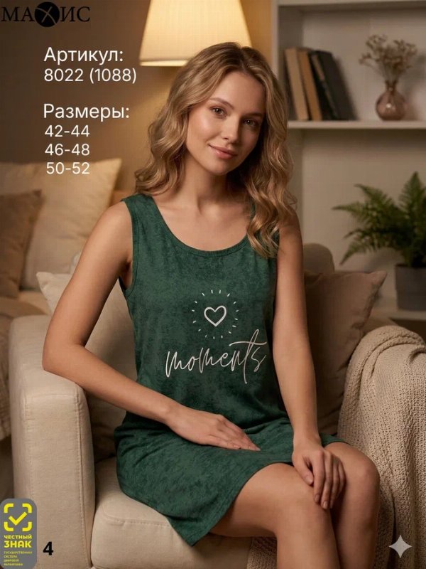 8022 Сорочка жен. (п 284) 